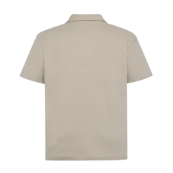 New Knowledge Cotton Apparel Waffle Polo - Light feather gray