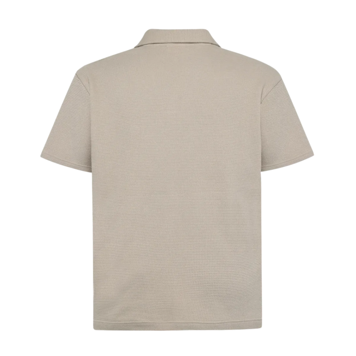New Knowledge Cotton Apparel Waffle Polo - Light feather gray