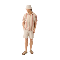 Online Knowledge Cotton Apparel Waffe hort - ight feather gray
