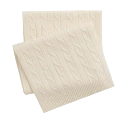 Sale Gant Wool Cable Scarf - Cream