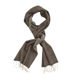 Outlet Gant Wool Herringbone Scarf - 202 Deep Brown
