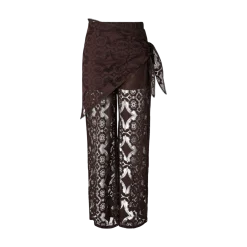 Best YAS Almi Scarf Lace Pant - Coffee Bean
