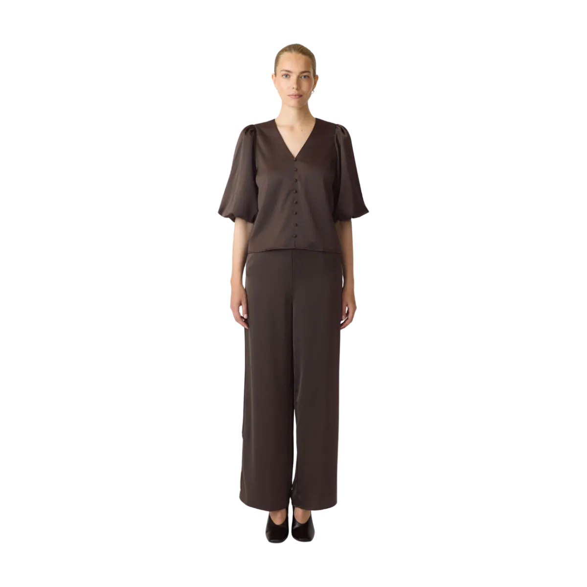 Outlet YAS Pella 2/4 Top - Chocolate brown