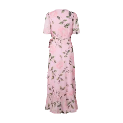 Online YAS Veneda SS Maxi Wrap Dress - Pink Lady/Veneda Pri