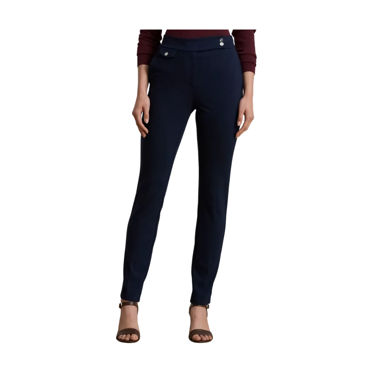 Hot Lauren Zinleah Ankle Flat Front - Navy